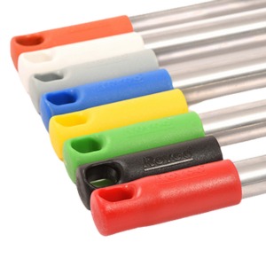 Cabo Aluminio Liso x 150 mm con Puño Rojo Royco